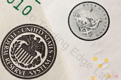 Federal Reserve System and Bank of England Emblems