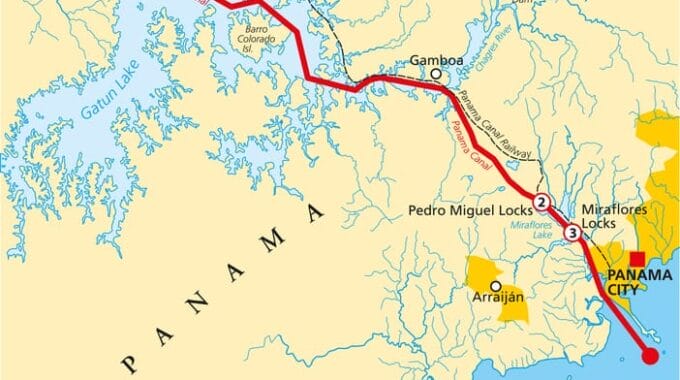 Panama Canal Map