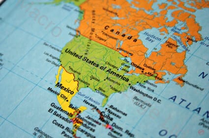 Map of North America