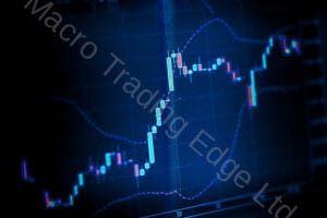 Stock Exchange Chart Graph in Blue Tone