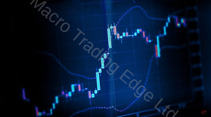 Stock Exchange Chart Graph in Blue Tone