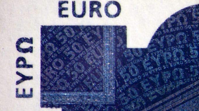 Euro Bill Hologram Photo