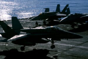 Fighter Jets On Aircraft Carrier