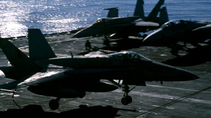 Fighter Jets On Aircraft Carrier